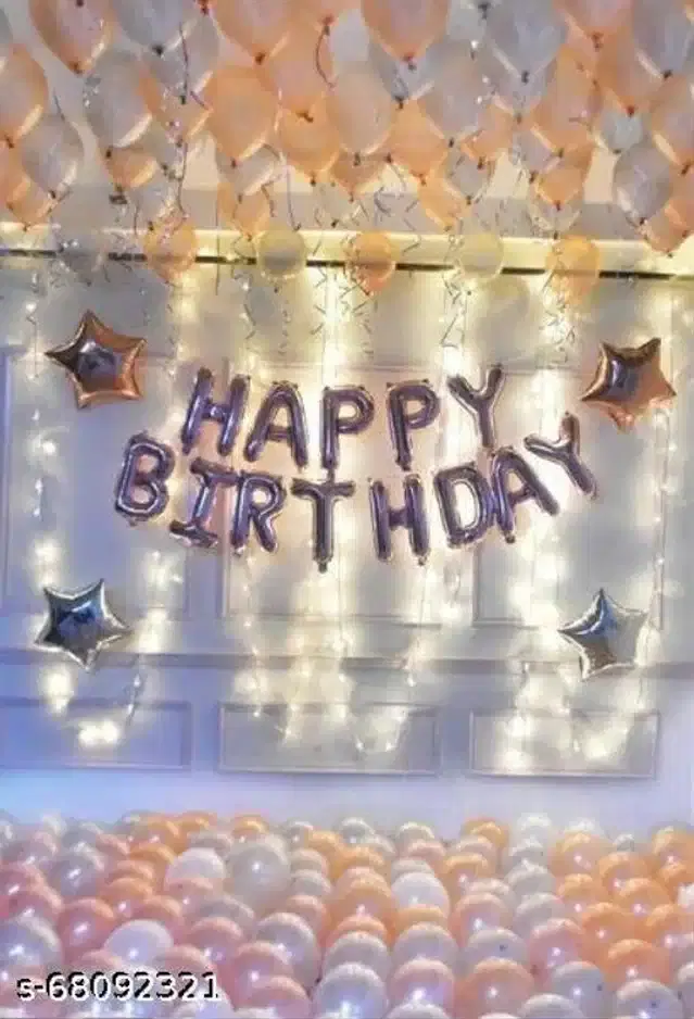 Birthday Party Decoration Kit, Multicolor, Set of 67