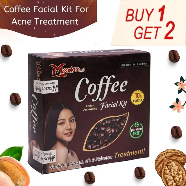 Maxico Herbal Coffee Facial Kit, Pack of 3