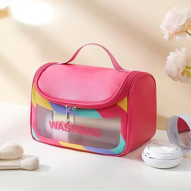 Portable Cosmetic Bag Women, Pink