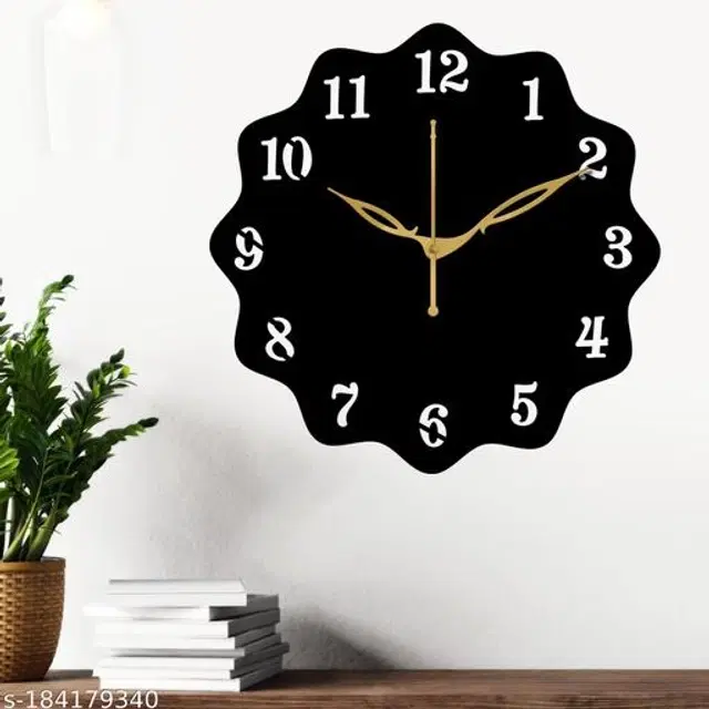 Wooden Wall Clock, Black