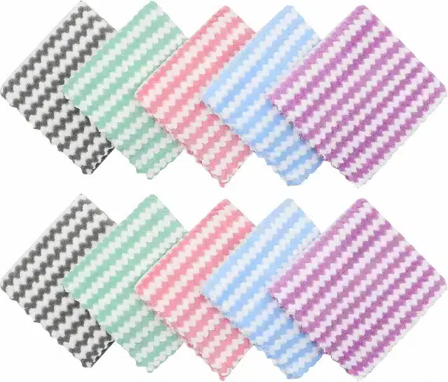 Cotton Blend Handkerchief for Women and Girls, Pack of 10 (Multicolor)