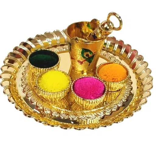 Radha Krishna Printed Bucket Pickari – For Laddu Gopal Ji Holi Celebration