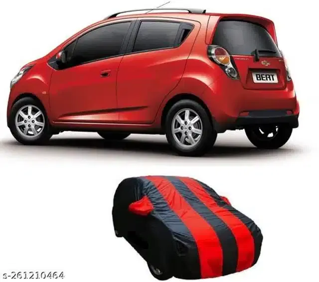 Taffeta Waterproof Car Cover for Chevrolet Beat, Multicolor