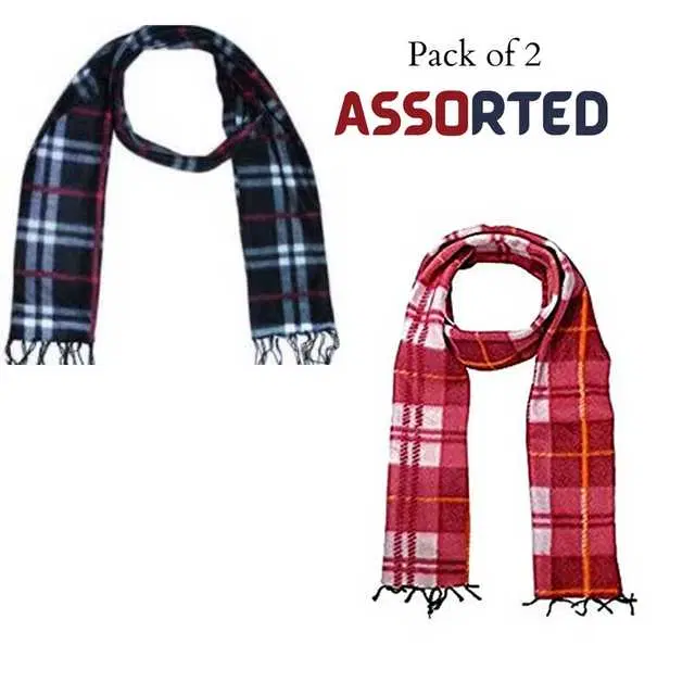 Men's Muffler, Pack of 2 (Assorted, Free Size) (TJS-5)