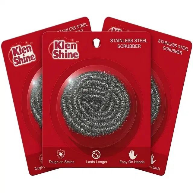 Klen Shine Steel Scrubber, 12 g- Pack of 3