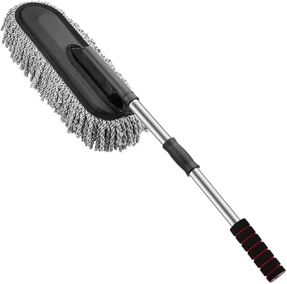 Microfiber Duster for Car Cleaning, Black