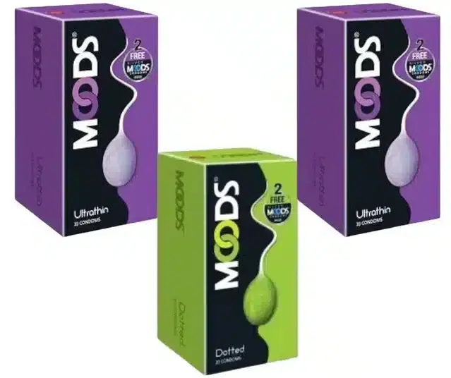 Moods Ultrathin with Dotted Condoms, Pack of 60