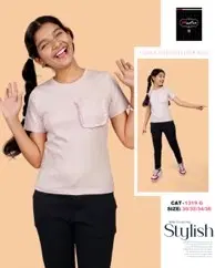 Cotton Soild Tops/Tunics for Girls, Beige (30)