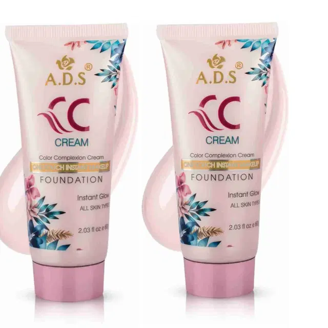 ADS CC Cream Foundation, 60 g, Pack of 2