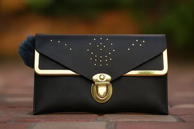 Women's Party wear/ Casual Hand wallet clutch Black Style 2,One