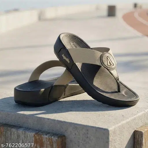 Aqualite EVA Flip-flops for Women (Black, 4)