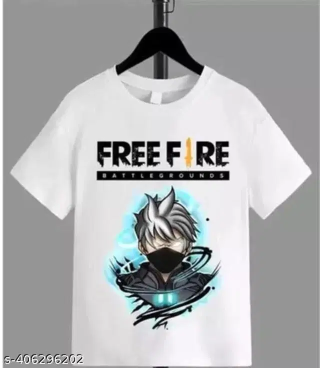 Polyester Round Neck T-Shirt for Boys (White, 2-3 Years)