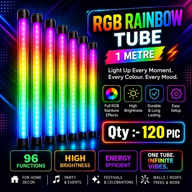 Rgb Rainbow 1 Meter Tube, Multicolor