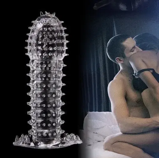 Crystal Dotted Reusable Condom for Men, Transparent, Pack of 1
