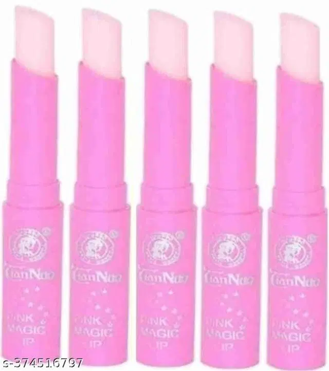 Magic Strawberry Lip Balm, Pink, Pack of 5