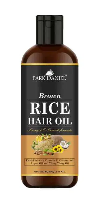 Park Daniel Premium Brown Rice Hair Oil Enriched with Vitamin E for Strength and Hair growth, 60 ml, SE-94