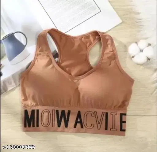 Cotton Blend Bra for Women, Orange (30B)