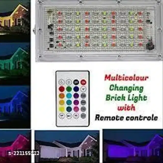 Remote Control Flood Light, Multicolor, 50 W