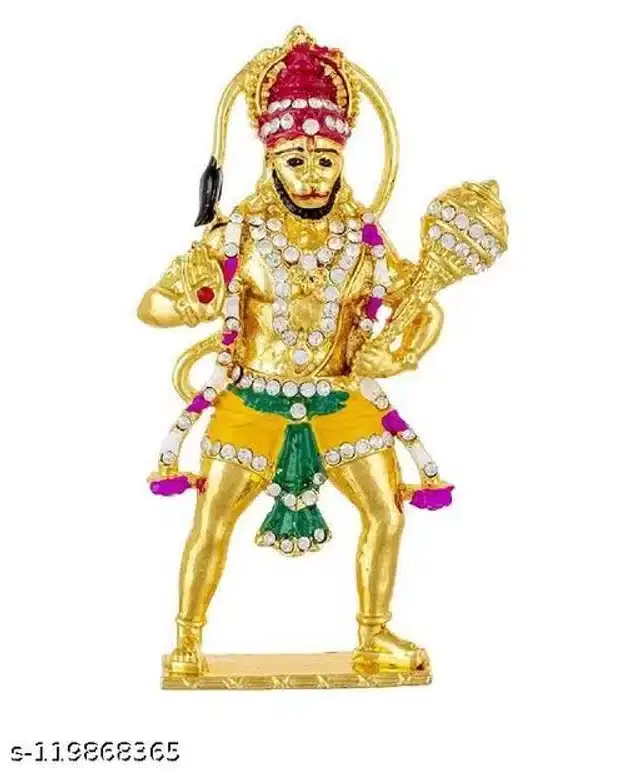 God Hanumanji Car Dashboard Idol, Multicolor