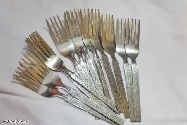 Stainless Steel Forks, Silver, Pack of 12