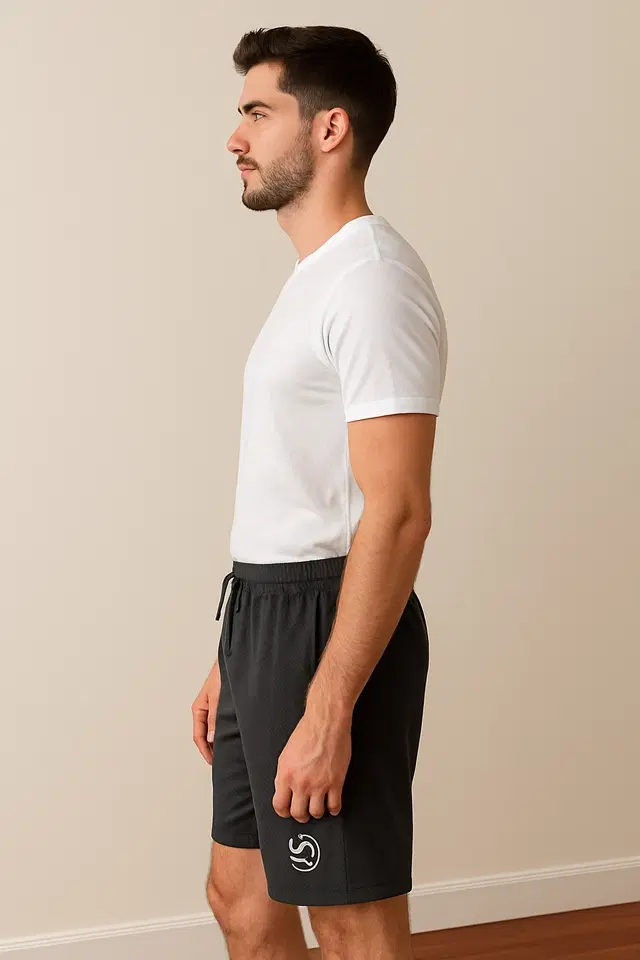 Polyester Solid Shorts for Men, Bottle Green (M)