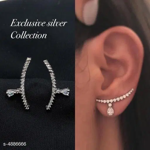 Earrings for Women (Blue, Free Size)