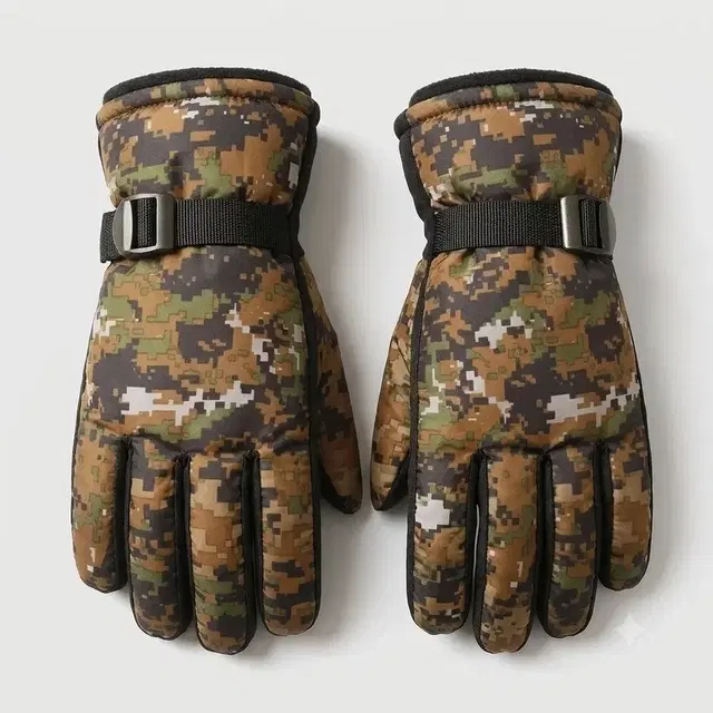 Gloves for Men (Green & Black, Free Size)