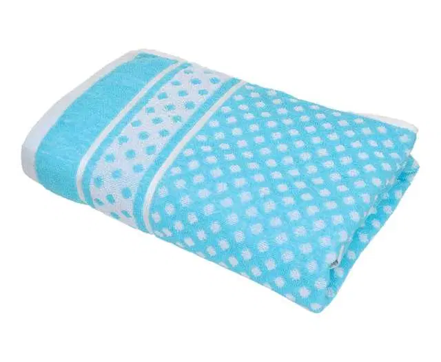 Morado Multiuses Dot Printed Soft Cotton Bath Towel, Sky Blue, 28X56 Inches, Pack Of 1, OC-10