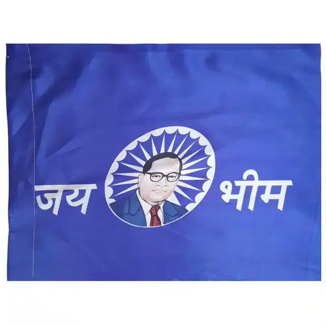 Polyester Printed Jai Bhim Flags, Multicolor, 40x60 Inches