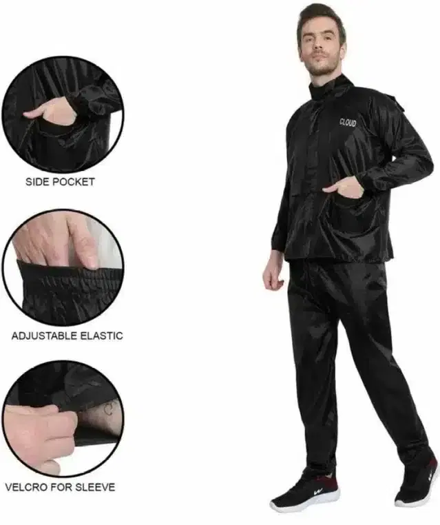 Rainsuit for Men & Women, Black