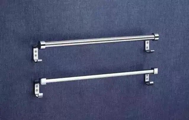 Stainless Steel Towel Rod, Silver, Pack of 2