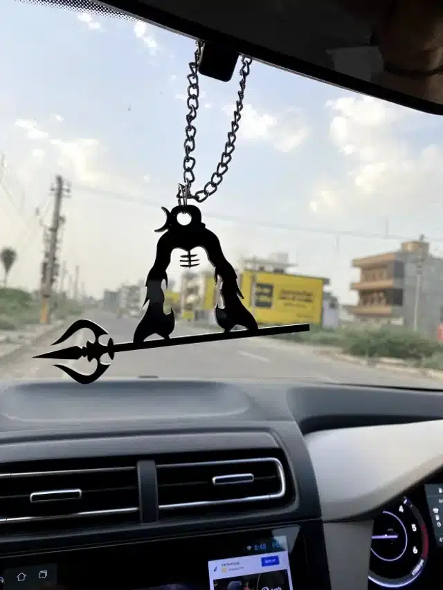 Religious Hangings for Car, Black, 4x3 inches