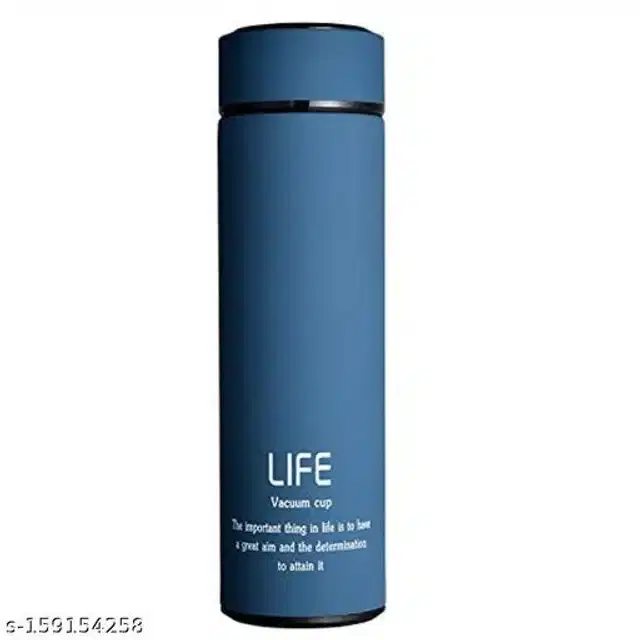 Life Stainless Steel Thermo Vacuum Flask, Blue, 450 ml