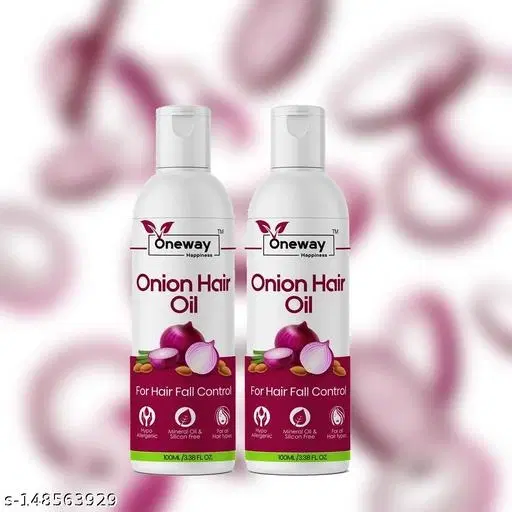 Oneway Happiness Herbal Onion Hair Oil, Pack of 2 (100 ml)