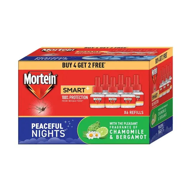Mortein Insta 5 Mosquito Repellent Liquid Refill (Buy 4 Get 2 Free) 45 ml*6