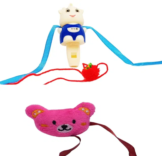 Synthetic Rakhi for Kids (Multicolor, Pack of 3)