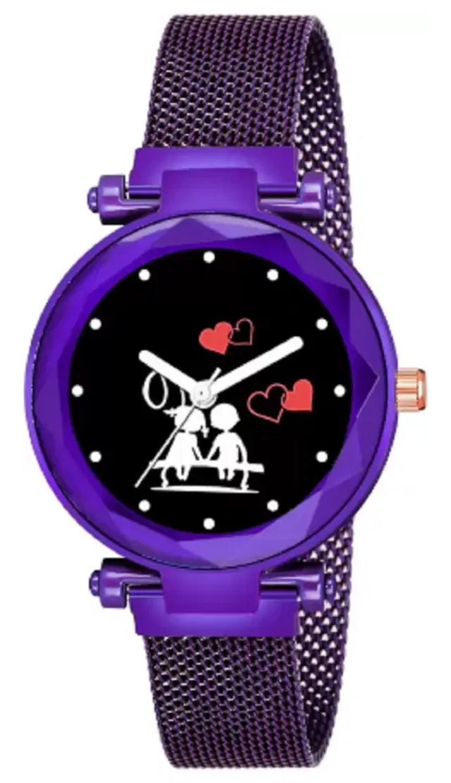 Analog Watch for Women & Girls (Purple)