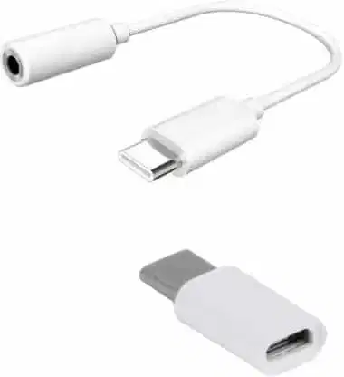 Phone Converter Accessory Combo For All C Type Mobile, White