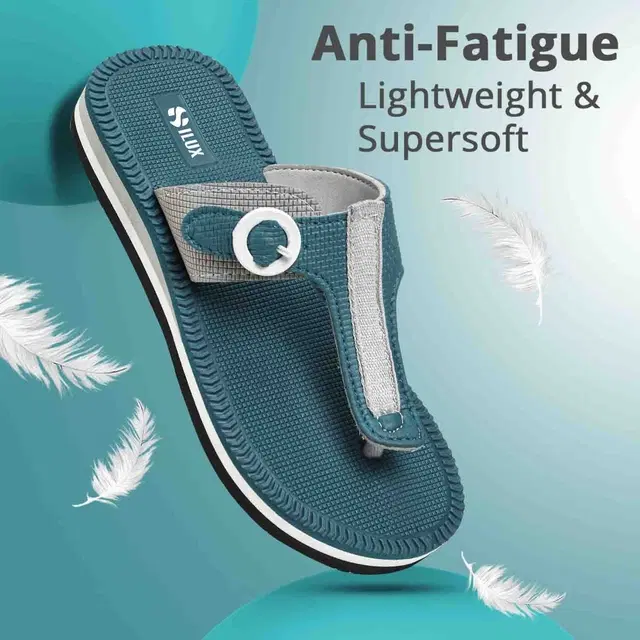 Solid Flip-flops for Women (Green, 4)