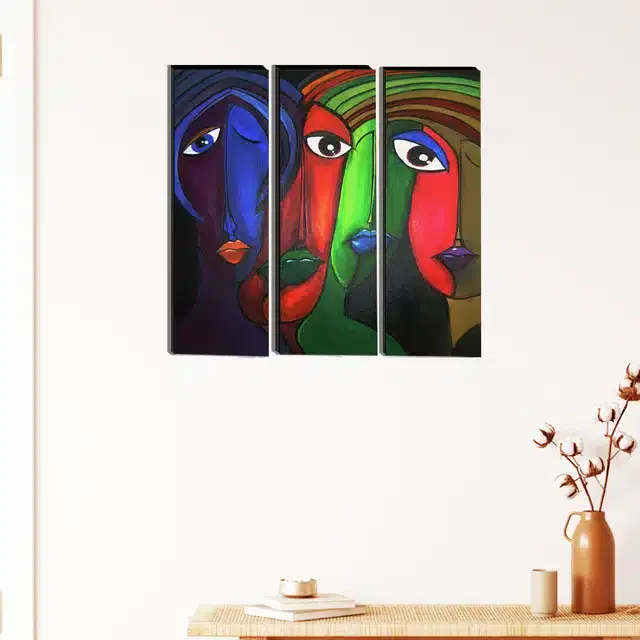 Wooden Wall Paintings, Set of 1, Multicolor, 18x15 Inches