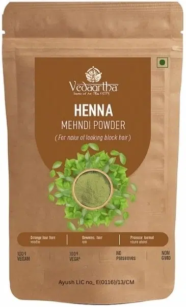 Vedaartha Organic Henna Powder (50 g)
