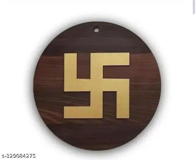 Wooden Religious Wall Decoration Hanging, Dark Brown