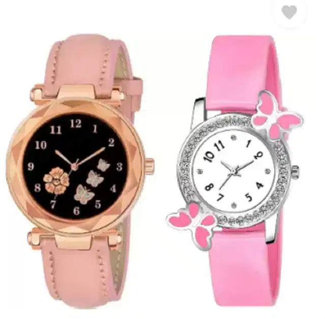 Analog Watch for Women, Pack of 2 (Multicolor)