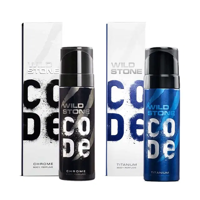 Wild Stone Code Chrome & Titanium Body Perfume 2X150 ml