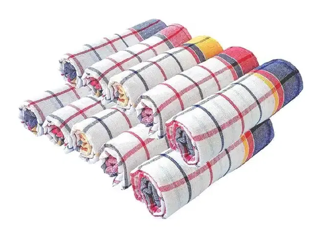 Cotton Multipurpose Kitchen Napkins, Pack of 12, Multicolor, 20x20 Inches