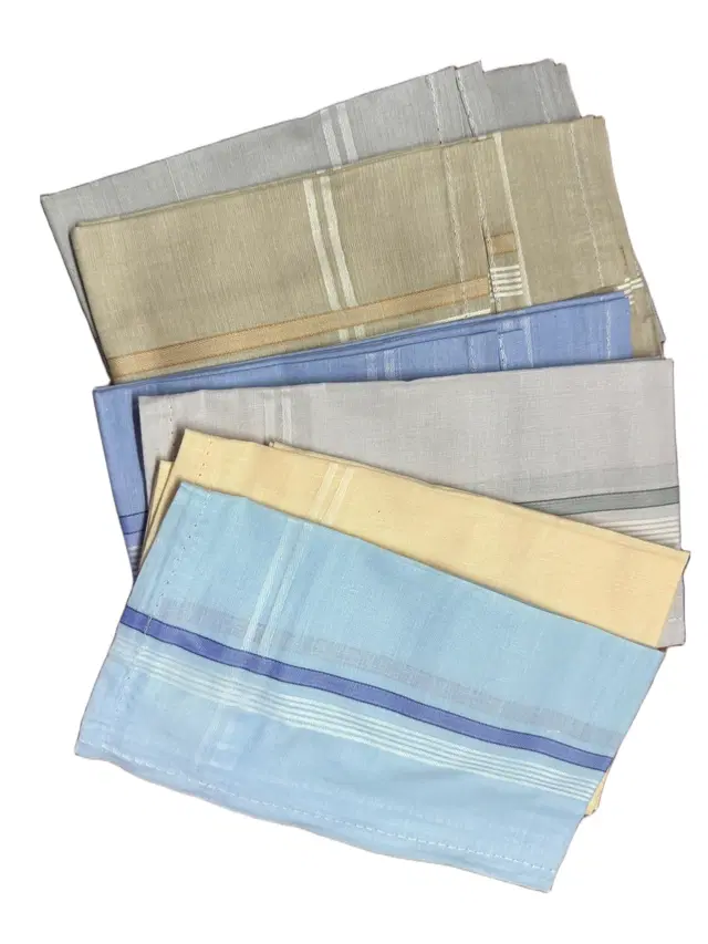 Cotton Solid Handkerchiefs for Men, Multicolor Pack of 6