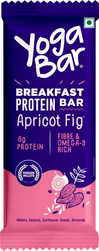 Yogabar Breakfast Protein Bar Apricot Fig 45 g
