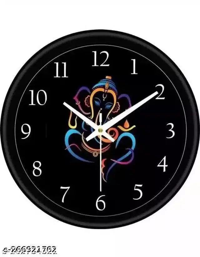 Designer Plastic Wall Clock, Multicolor, 10x10 inches