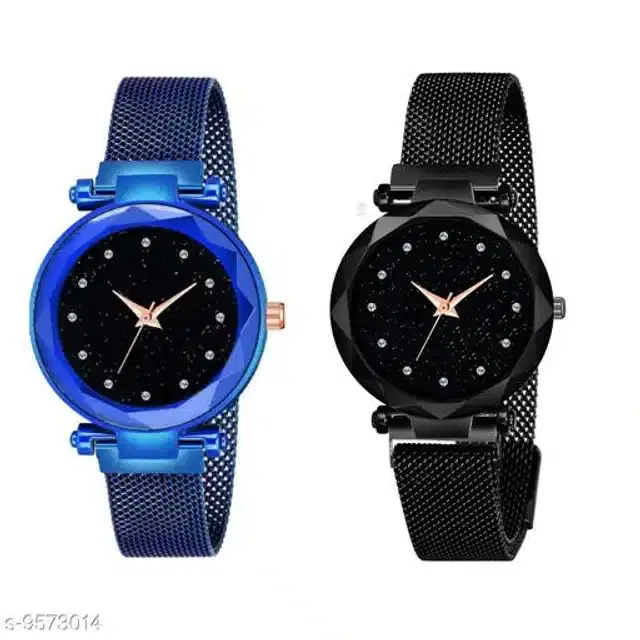 Analog Watch for Women, Pack of 2 (Multicolor)