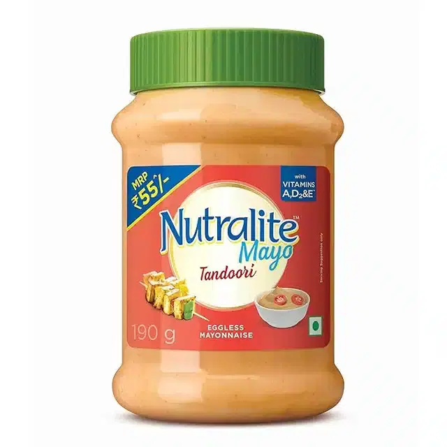 Nutralite Tandoori Mayo Eggless Mayonnaise 190 g Jar